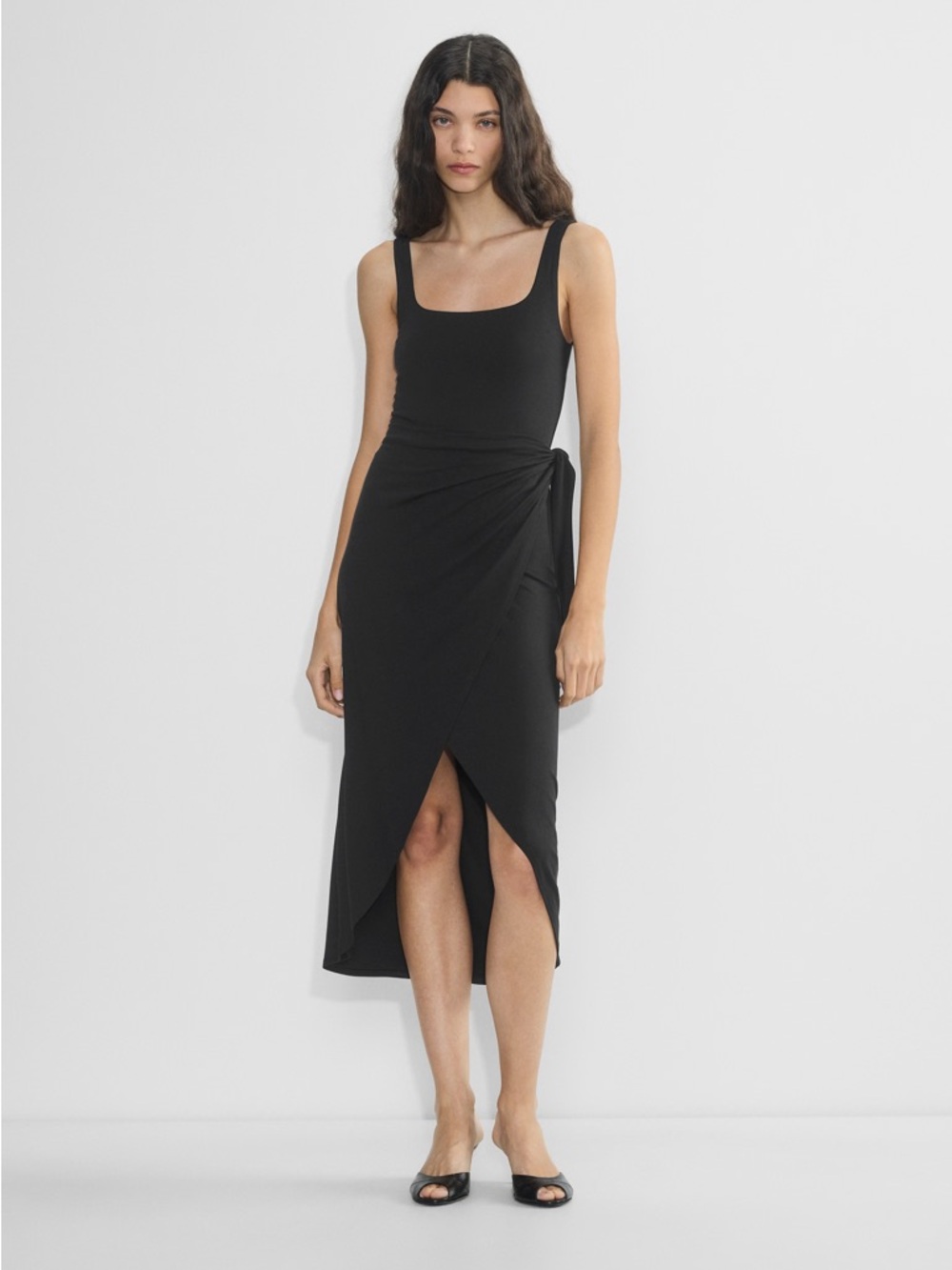Aritzia Wilfred Saturn Midi Dress In Black